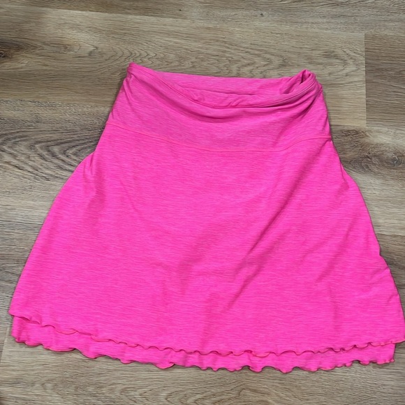 Peter Millar UPF 50 Hot Pink Ruffle Hem Athletic Tennis Golf Skirt Skort Small - Picture 5 of 5